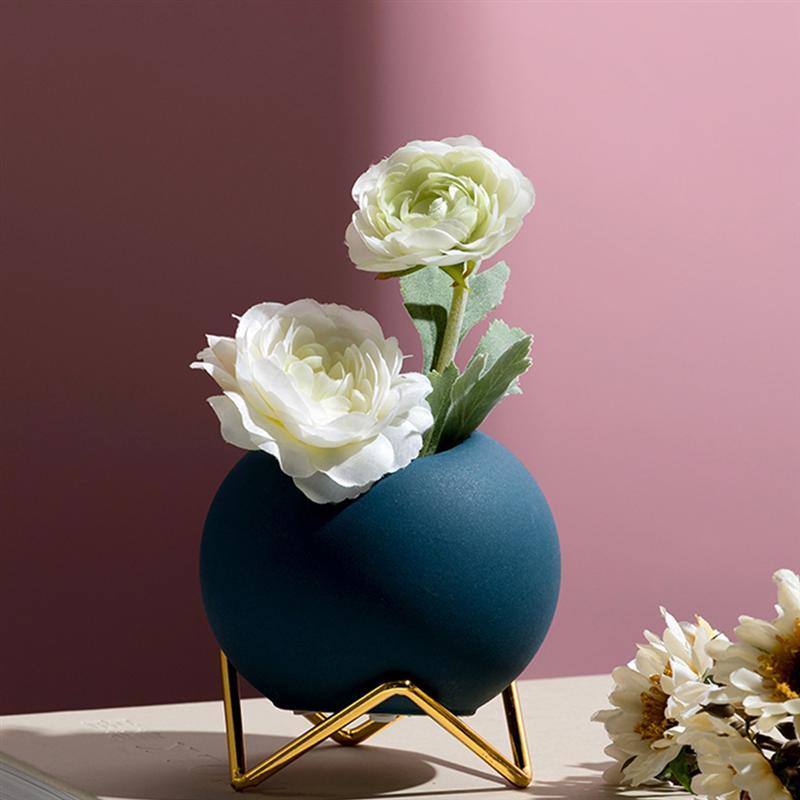 Miravique Colors Ceramic Planter Pots with Stand