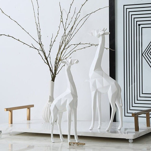 Abstract Geometric  Giraffe Statue