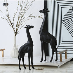 Abstract Geometric  Giraffe Statue