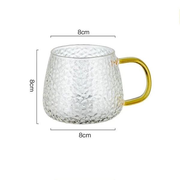 Accent Hammer Pattern Glass Coffee Mug