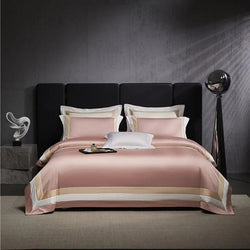 Miravique Pink Stripe Egyptian Cotton Bedding Set