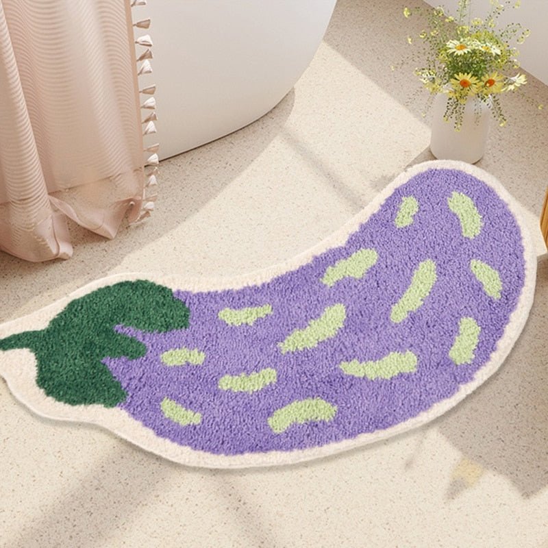 Arc-Shaped Non Slip Fruity Bathroom Mats