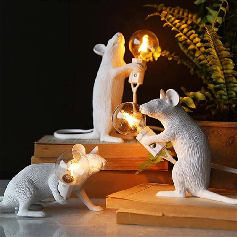 Art Deco Style Mouse Table Lamp