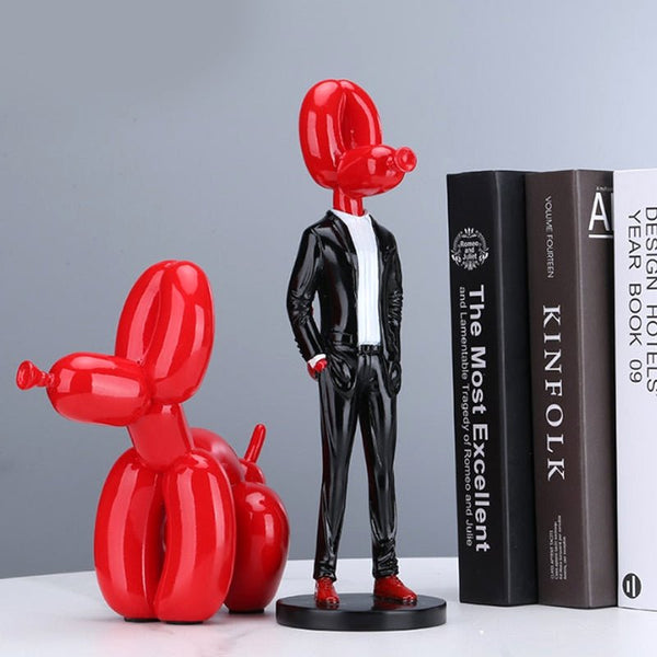 Balloon Dog in Suit Street Art Statue