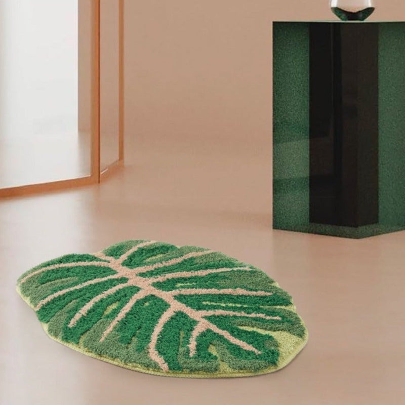 Tropical Monstera & Banana Leaf Non-Slip Mat – Nature-Inspired Decor for Your Home