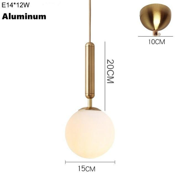 Brass Aluminum Loft Pendant Glow Light