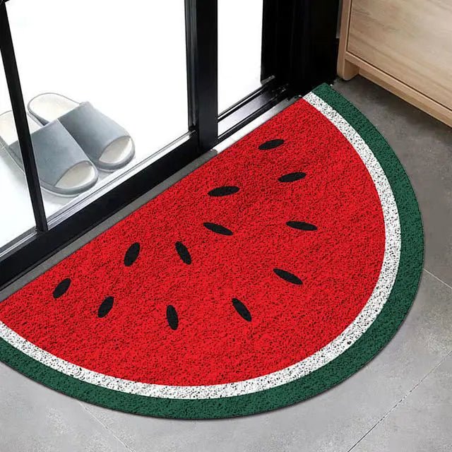 Brightly Coloured Printed Rainbow and Watermelon Doormat