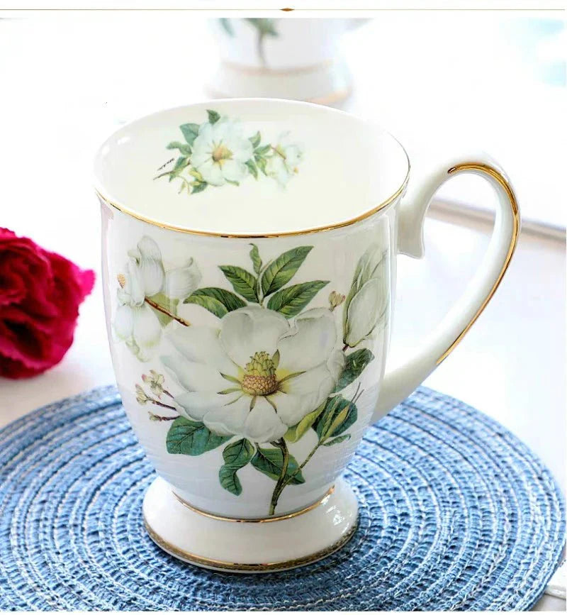 Camellia Bone China Coffee Mug