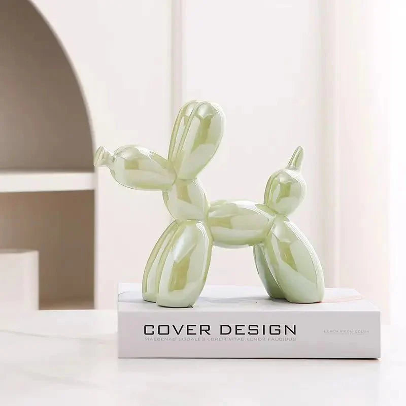 Ceramic Glossy Balloon Dog Ornament