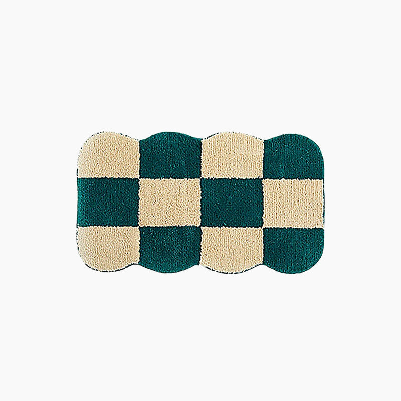 Checker Grid Tufting Bath Mat