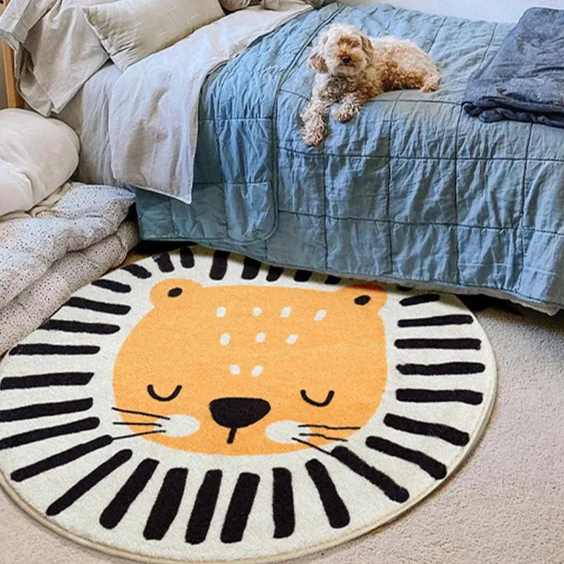 Children's Round Cartoon Bedroom Rug