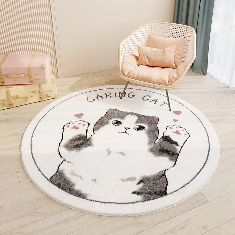 Children's Round Cartoon Bedroom Rug