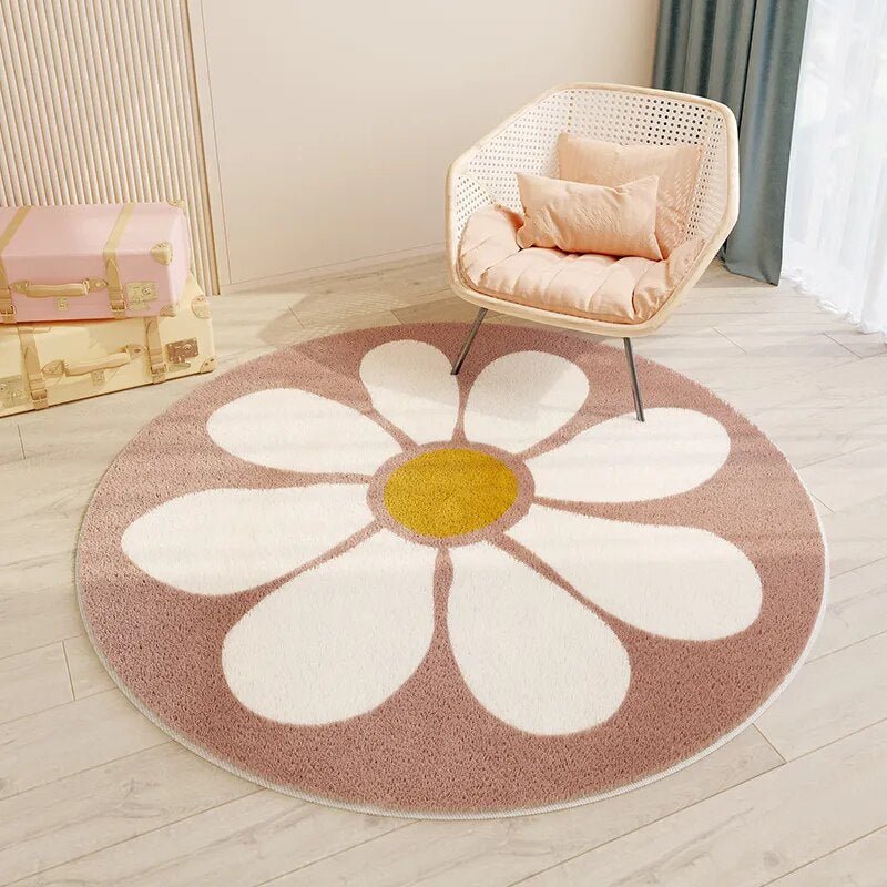 Children's Round Cartoon Bedroom Rug