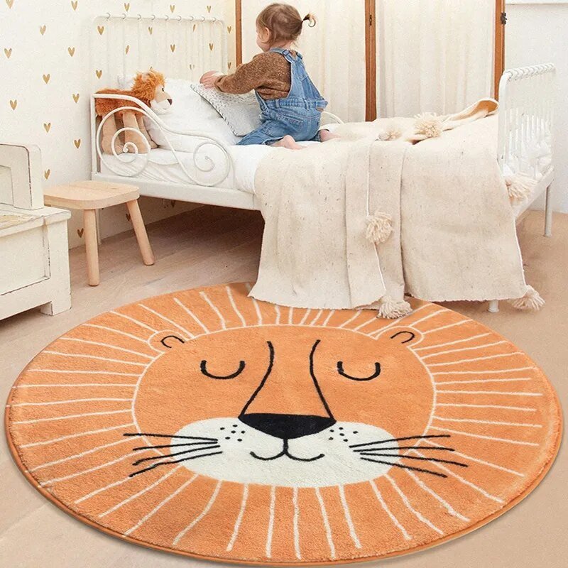 Children's Round Cartoon Bedroom Rug