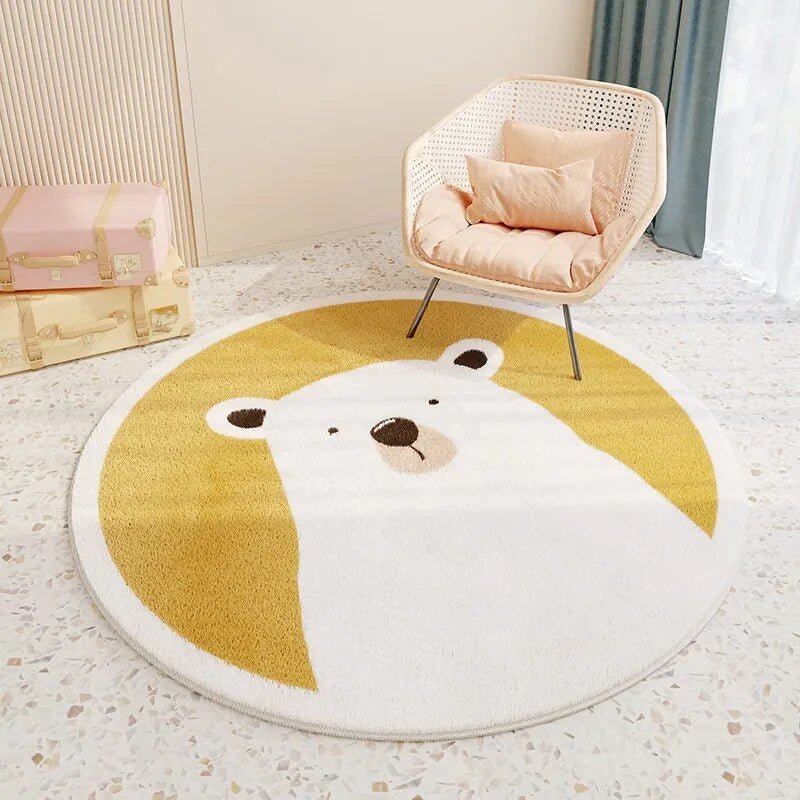 Children's Round Cartoon Bedroom Rug