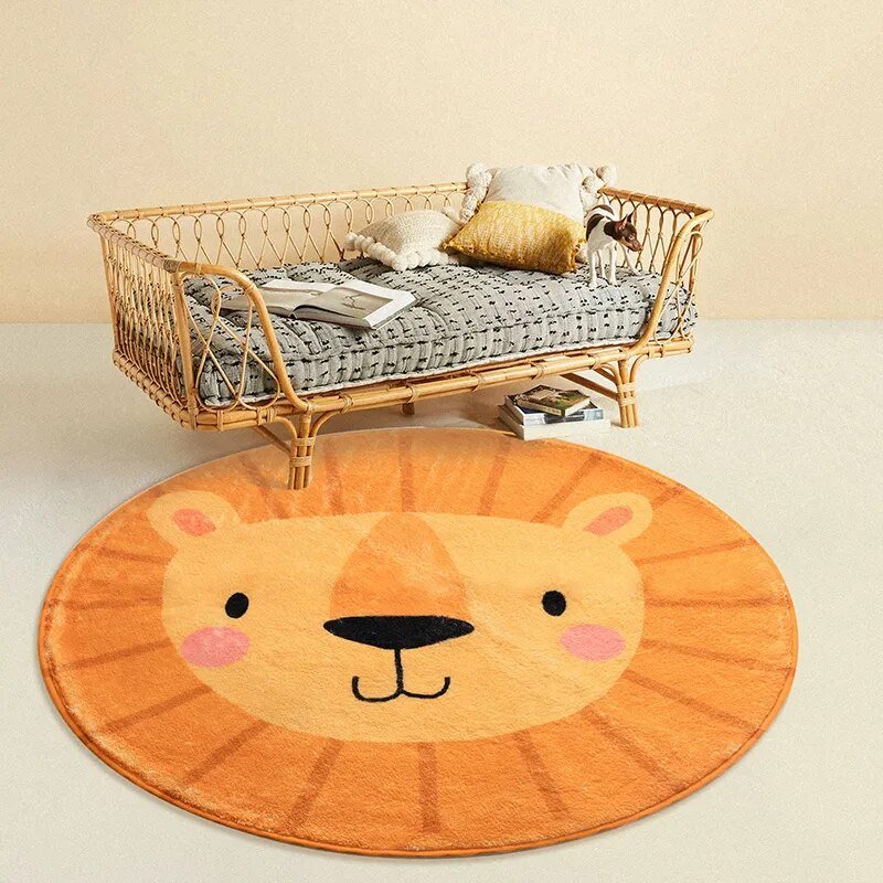 Children's Round Cartoon Bedroom Rug