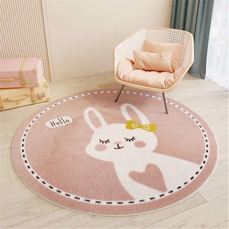 Children's Round Cartoon Bedroom Rug