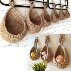 EcoWeave Hanging Basket | Handmade, Eco-Friendly Wall Storage for Fruits, Vegetables & Household Essentials