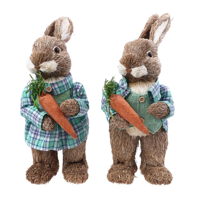 Collectible Easter Bunny in Garden (2 pcs)