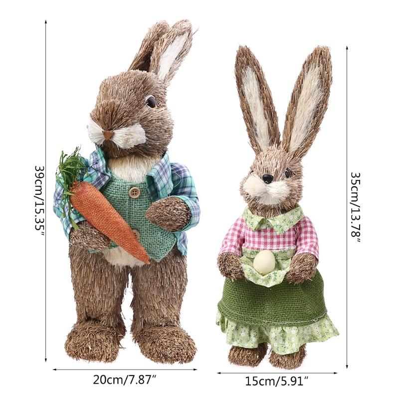 Collectible Easter Bunny in Garden (2 pcs)