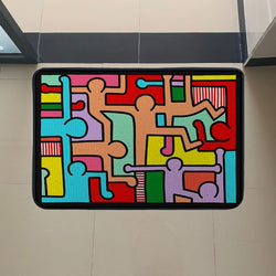 Colourful Retro Abstract Style Rug