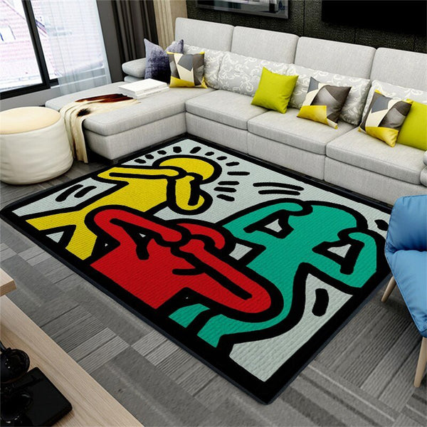 Colourful Retro Abstract Style Rug