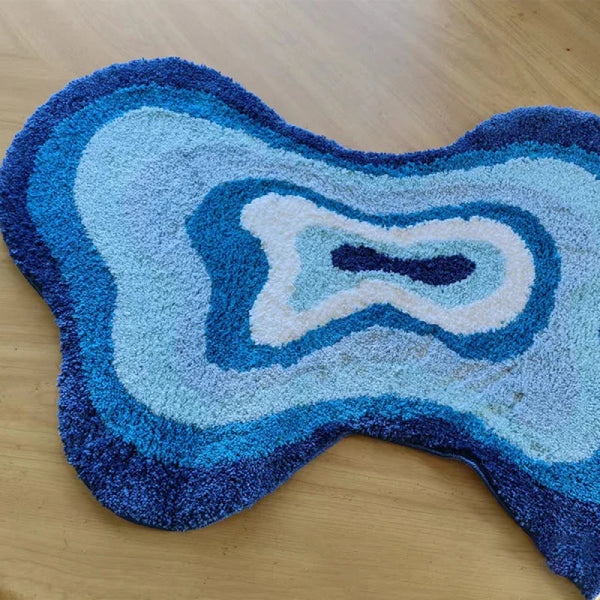 Warped Tufted Bath Mat