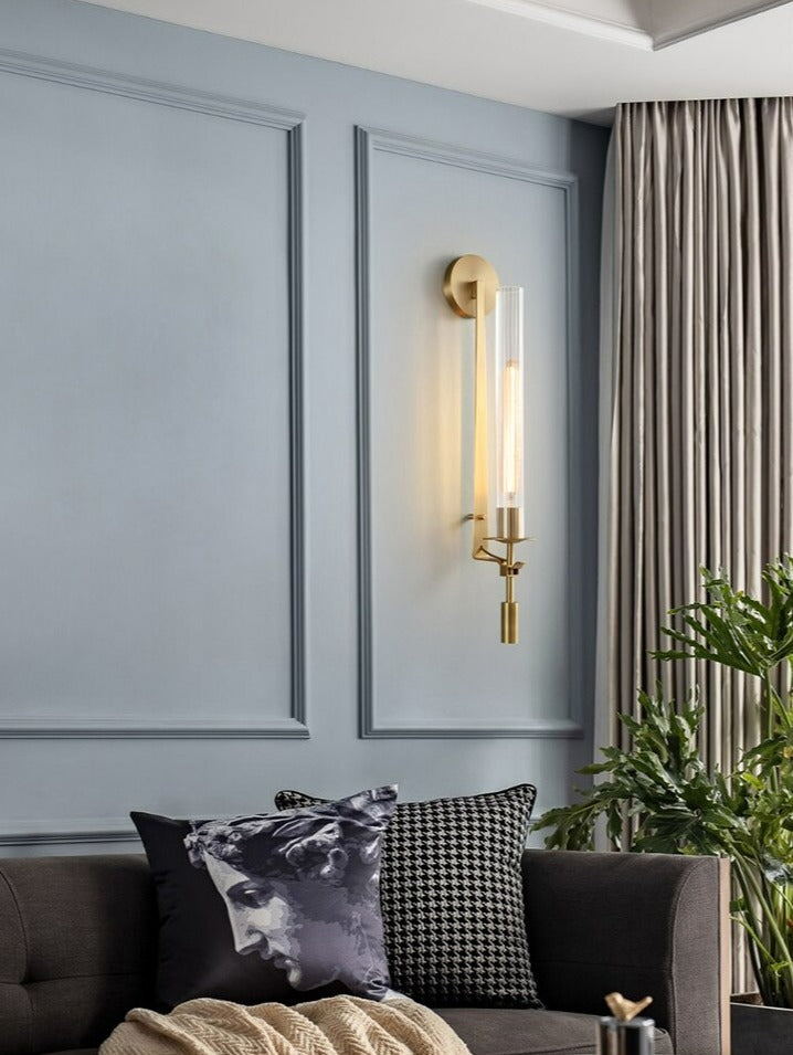 Miravique - Modern Fluted Glass Wall Sconce