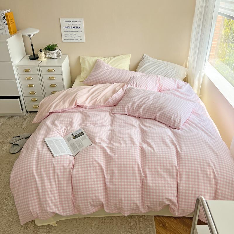 Pastel Plaid Bedsheet Set