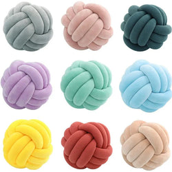 Decorative Knotted Suede Effect Ball Pillow – Soft Knot Cushion for Home Decor