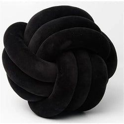 Decorative Knotted Suede Effect Ball Pillow – Soft Knot Cushion for Home Decor