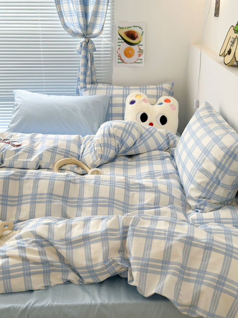 Danish Pastel Plaid Bedding Set