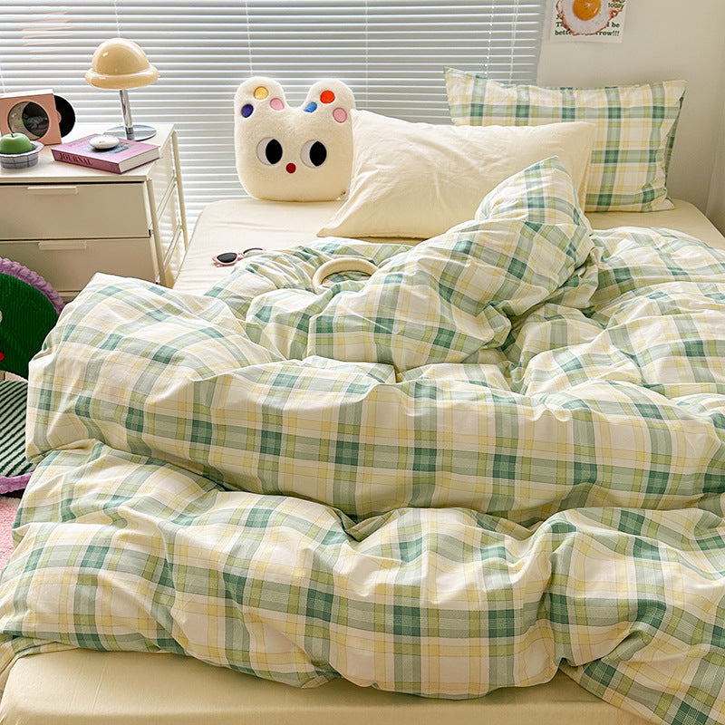 Danish Pastel Plaid Bedding Set