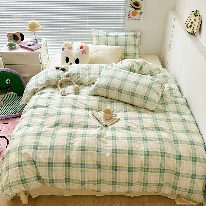 Danish Pastel Plaid Bedding Set