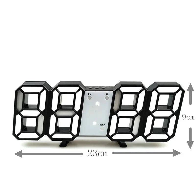 Digital Luminous 3D Wall Clock