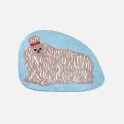 Fancy Doggie Cartoon Bath Mat