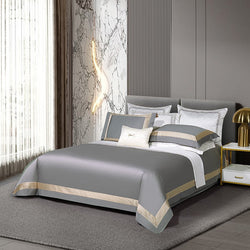 Miravique Grey Egyptian Cotton Bedding Set