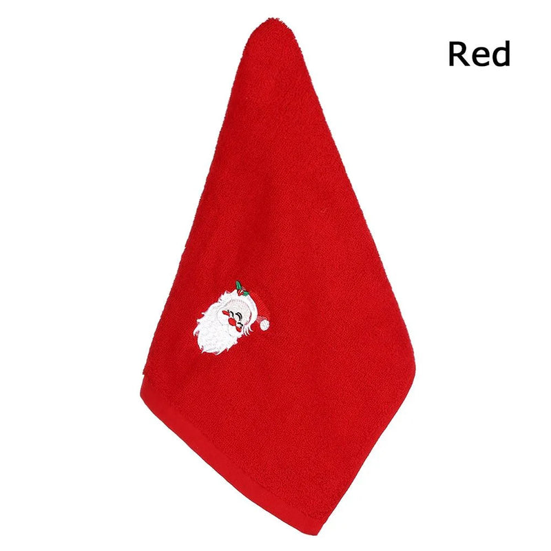 Embroidered Fleece Christmas Bath Towel