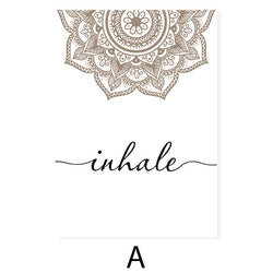 Exhale Inhale Mandala Mindfulness Wall Art