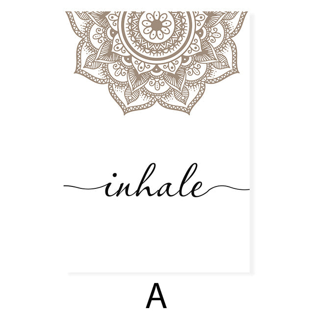 Exhale Inhale Mandala Mindfulness Wall Art