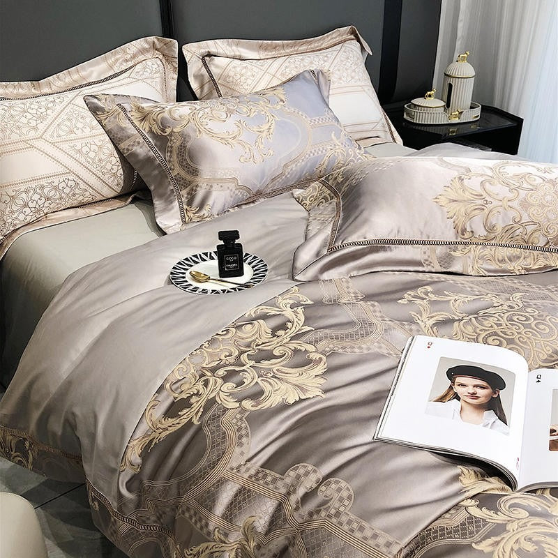 Miravique Cotton Satin Jacquard Bedding Set