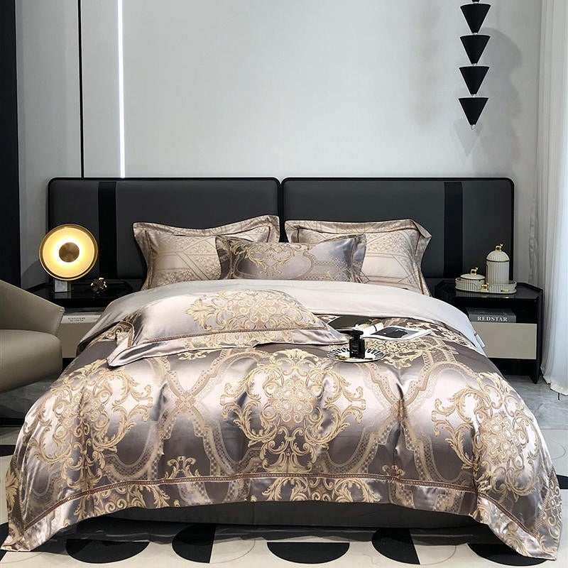 Miravique Cotton Satin Jacquard Bedding Set