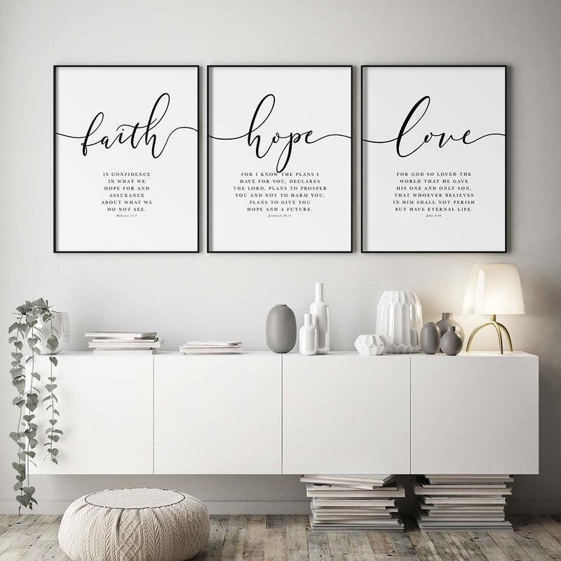 Faith Hope Love Wall Art