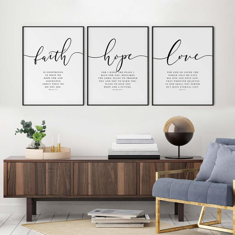 Faith Hope Love Wall Art