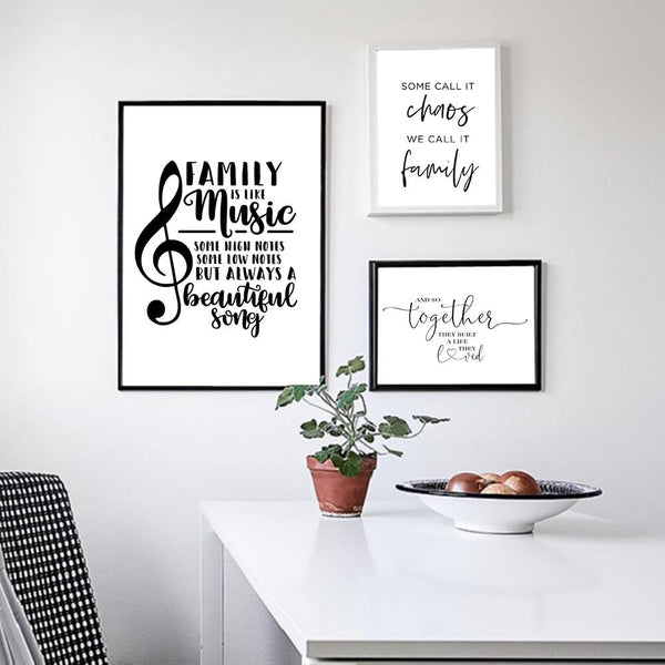 Family Chaos Funny Quote Wall Art