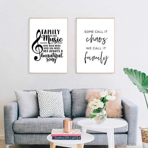 Family Chaos Funny Quote Wall Art