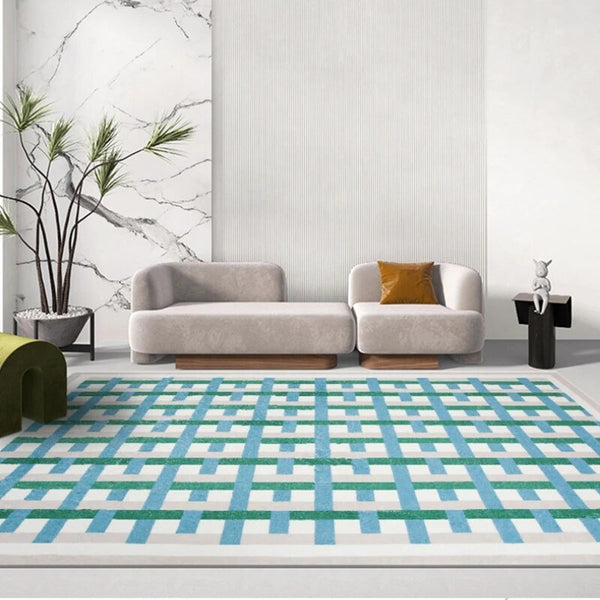 Geometric Lattice Design Living Room Rugs