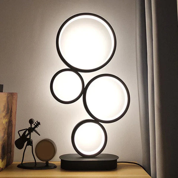 Ninalight – simple stacked table lamp with round base