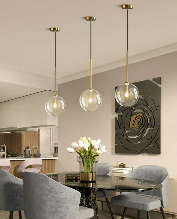 Miravique Modern Glass Globe Pendant Lights