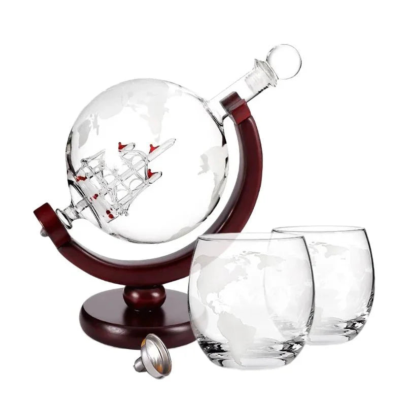 Globe Decanter & Whisky Glasses Set